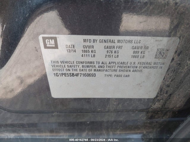 Chevrolet Cruze 2lt Auto 2015 1G1PE5SB4F7160693 Image 9