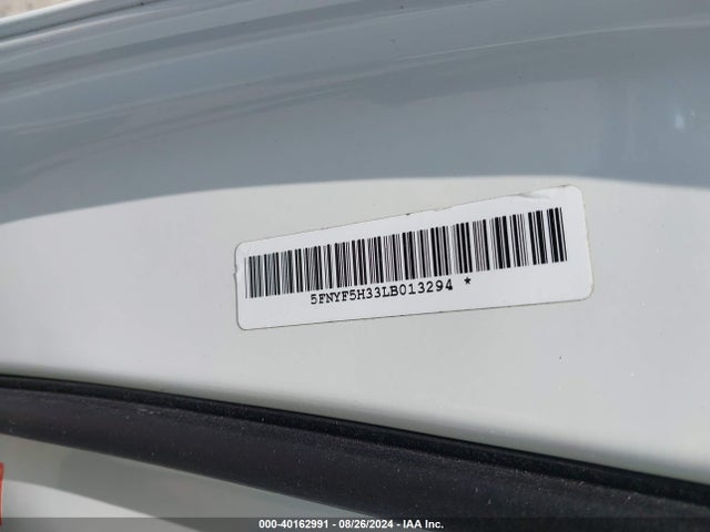 Honda Pilot 2wd Ex 2020 5FNYF5H33LB013294 Image 9