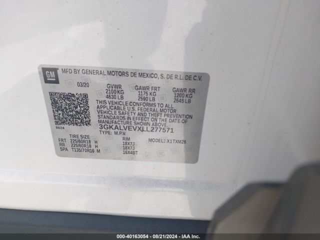 3GKALVEVXLL277571 GMC Terrain Awd Slt