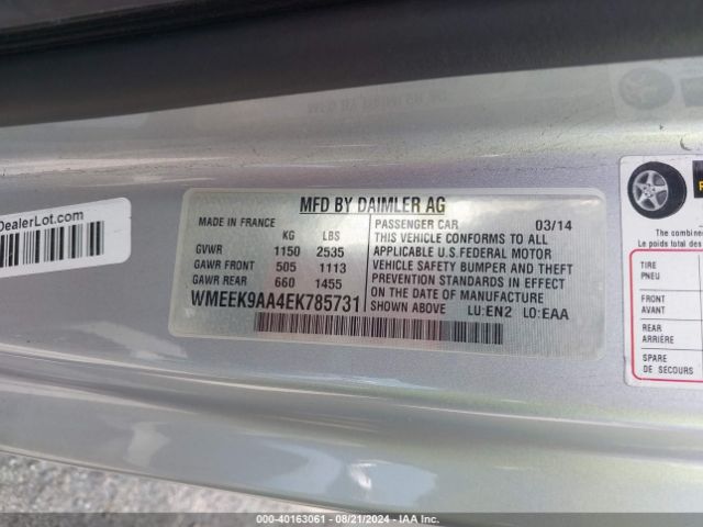 WMEEK9AA4EK785731 Smart Fortwo Electric Drive Passion