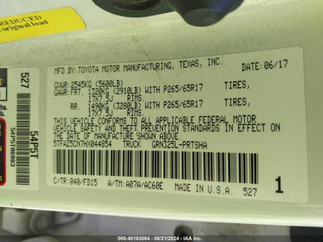 5TFAZ5CN7HX044854 Toyota Tacoma Trd Sport