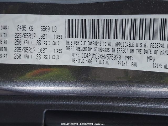 2017 JEEP CHEROKEE 1C4PJMCSXHW575070 Photo 8