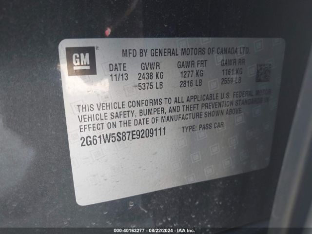 2G61W5S87E9209111 Cadillac Xts Vsport Platinum