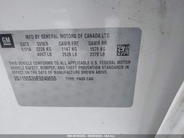 2G1155S39E9249655 Chevrolet IMPALA 2LZ