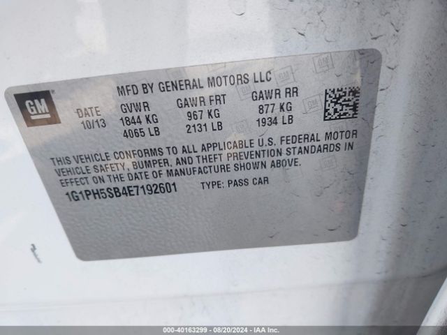 1G1PH5SB4E7192601 Chevrolet Cruze Eco Auto