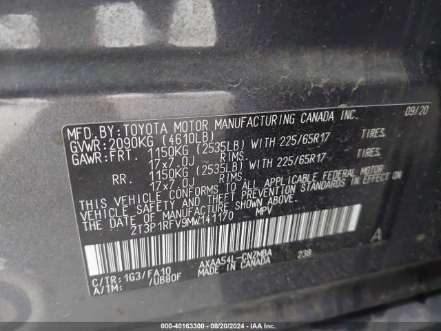 Toyota Rav4 Xle 2021 2T3P1RFV9MW141170 Image 9