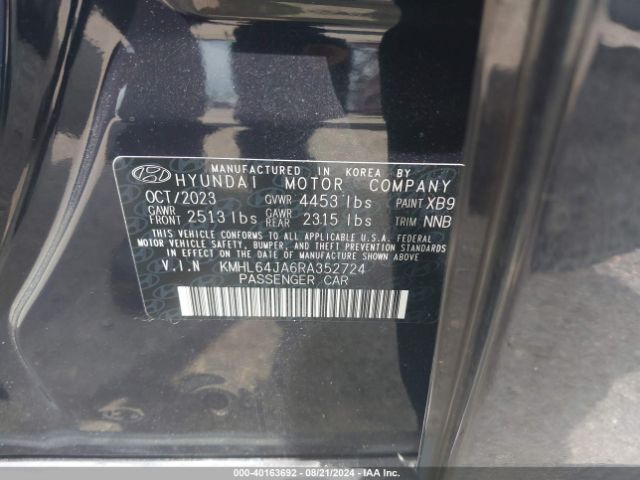 KMHL64JA6RA352724 Hyundai SONATA SEL
