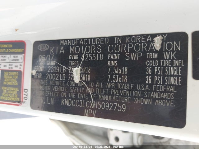 KIA NIRO EX 2017 KNDCC3LCXH5092759 Image 9