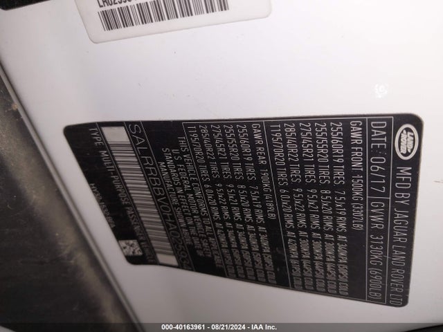 SALRRBBV0HA025934 Land Rover Discovery Hse