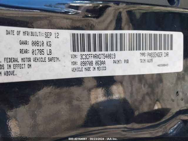 2013 FIAT 500 3C3CFFARXDT540819 Photo 8