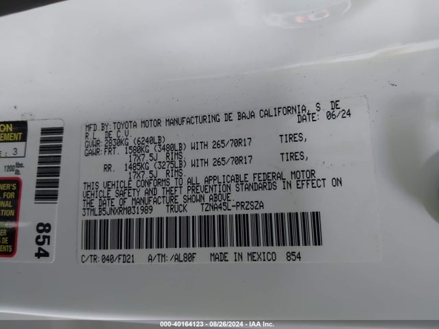 Toyota Tacoma Trd Off Road 2024 3TMLB5JNXRM031989 Image 9