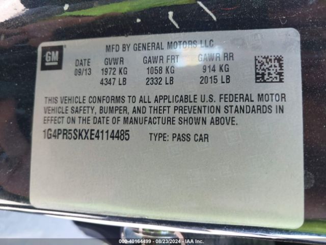 1G4PR5SKXE4114485 Buick Verano Convenience Group