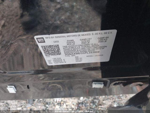 3GNAXWEG1PL163608 Chevrolet Equinox Awd Rs