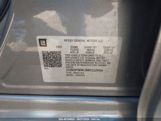 1G6DP5RK3M0112055 Cadillac Ct5 Sport