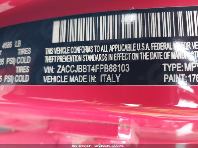 ZACCJBBT4FPB88103 Jeep Renegade Latitude