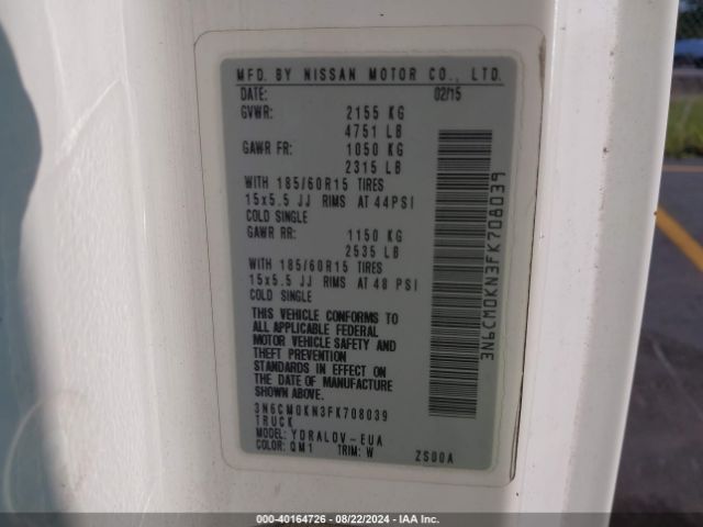 3N6CM0KN3FK708039 Nissan Nv200 S