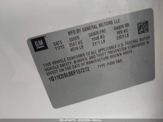 Chevrolet Malibu 2014 1G11C5SL8EF157272 Image 21