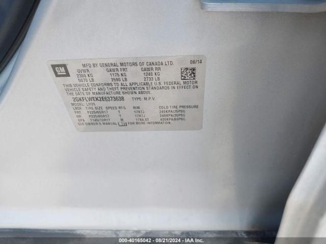 2GKFLWEK2E6373638 GMC Terrain Sle-2
