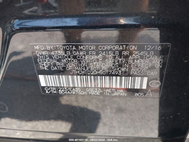 JTHCM1D20H5017493 Lexus IS 300