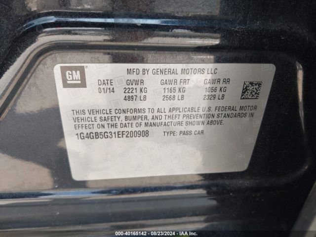 1G4GB5G31EF200908 Buick Lacrosse Leather Group