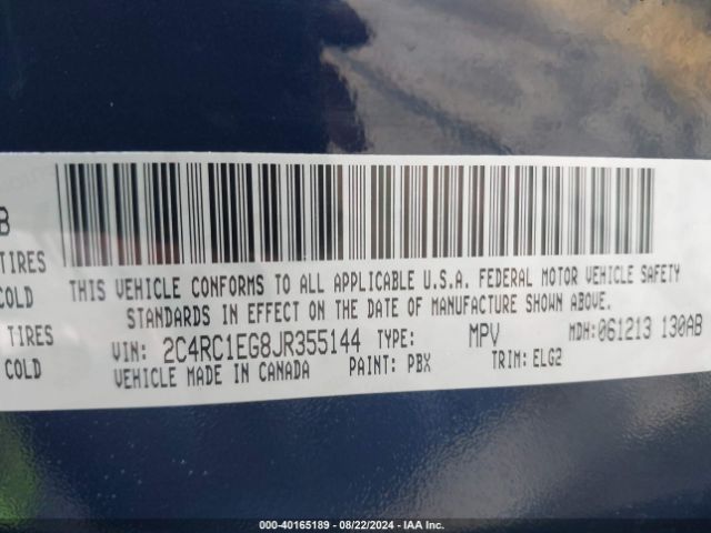 2C4RC1EG8JR355144 Chrysler Pacifica Touring L Plus