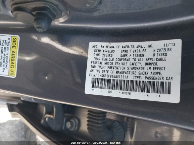 1HGCR3F81EA013313 Honda Accord Ex-l V-6