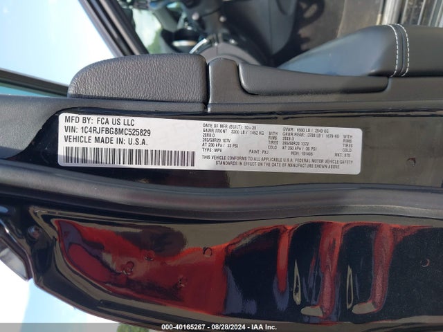 1C4RJFBG8MC525829 Jeep Grand Cherokee 80th Anniversary 4x4