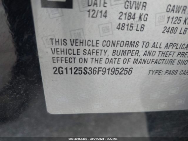 2G1125S36F9195256 Chevrolet Impala 2lt