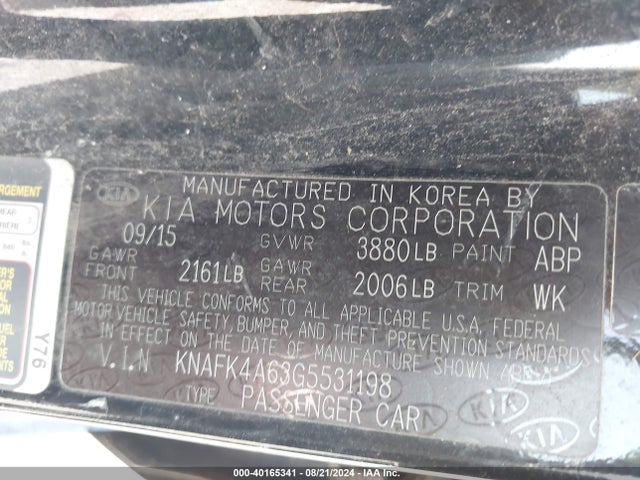 KIA FORTE LX 2016 KNAFK4A63G5531198 Image 9