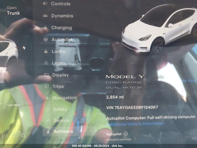 7SAYGAEE0RF124067 Tesla Model Y Long Range Dual Motor All-wheel Drive