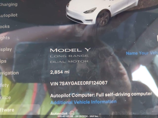 7SAYGAEE0RF124067 Tesla Model Y Long Range Dual Motor All-wheel Drive