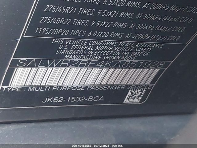 SALWR2RE4KA851928 Land Rover Range Rover Sport Supercharged Dynamic
