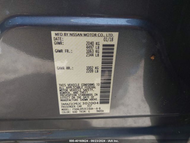 1N4AZ1CP6JC302004 Nissan LEAF S