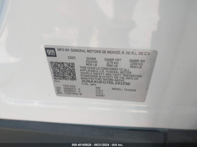 Chevrolet EQUINOX LT 2024 3GNAXUEG7RL241056 Image 9