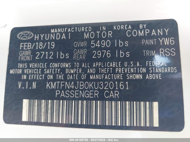KMTFN4JB0KU320161 Genesis G80 3.3t Sport