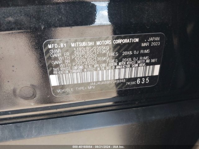 JA4J4UA88PZ048348 Mitsubishi Outlander Se 2.5 S-awc