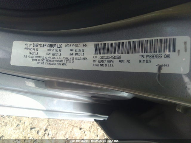 1C3CCCCG2FN519288 Chrysler 200 C