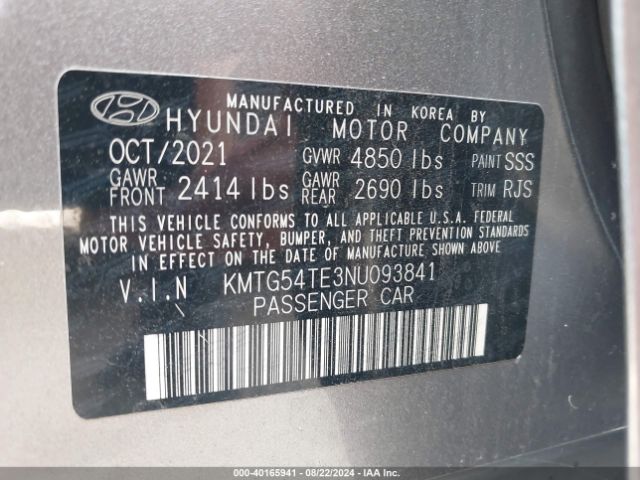 KMTG54TE3NU093841 Genesis G70 3.3t Rwd
