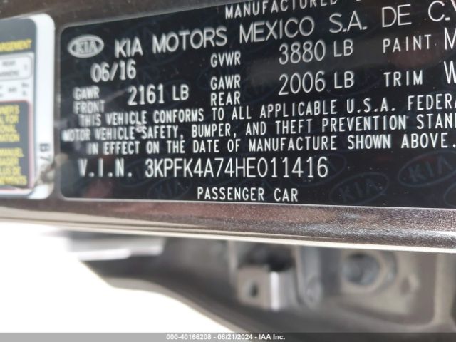 3KPFK4A74HE011416 KIA FORTE LX