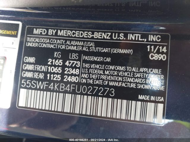 55SWF4KB4FU027273 Mercedes-Benz C 300 4matic/luxury 4matic/sport 4matic