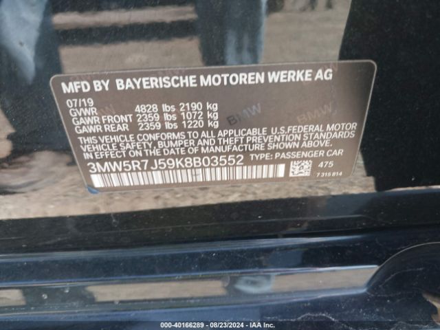 3MW5R7J59K8B03552 BMW 330i Xdrive