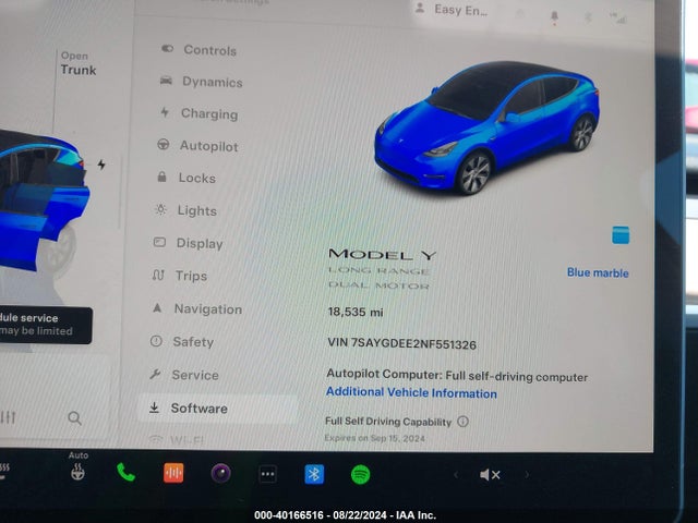 7SAYGDEE2NF551326 Tesla Model Y Long Range Dual Motor All-wheel Drive