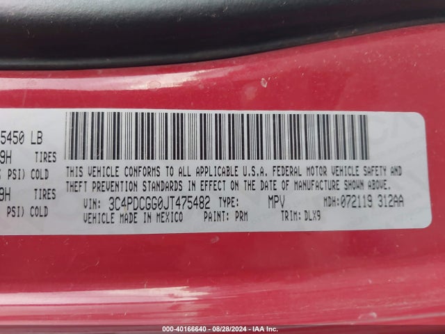 3C4PDCGG0JT475482 Dodge Journey Crossroad