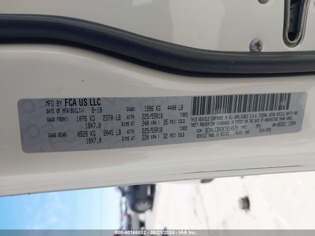 3C4NJCBB3KT614579 Jeep Compass Altitude Fwd
