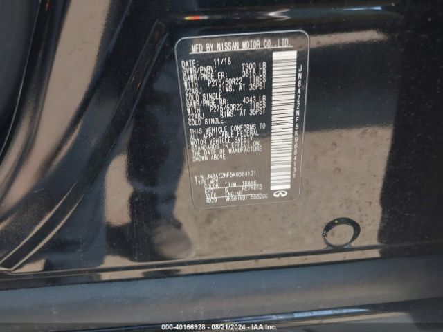 JN8AZ2NF5K9684131 Infiniti QX80 LUXE