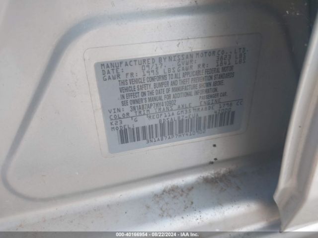 3N1AB7AP7HY410902 Nissan SENTRA S