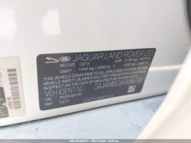 SAJAR4BG9HA966740 Jaguar Xe 25t
