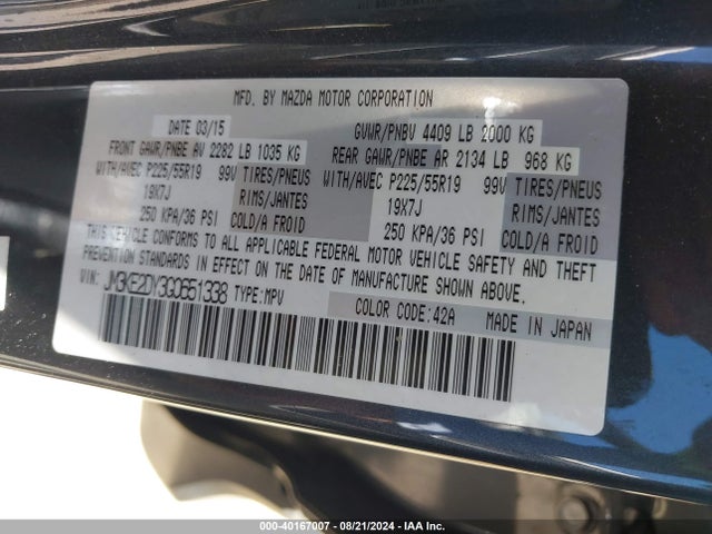 Mazda Cx-5 Grand Touring 2016 JM3KE2DY3G0651338 Image 9