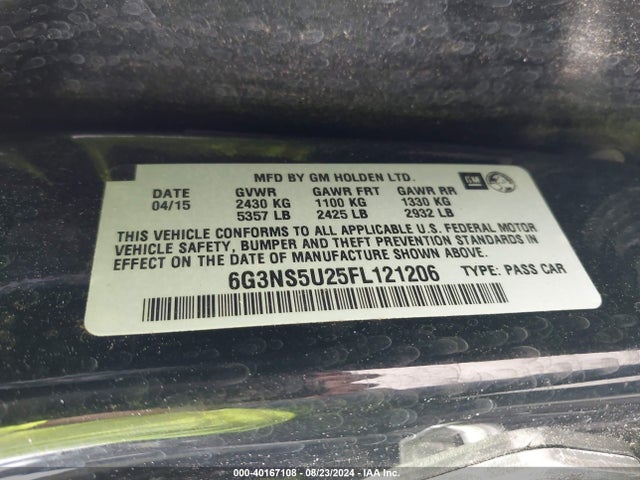 6G3NS5U25FL121206 Chevrolet Caprice Police