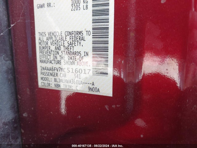 Nissan Maxima Platinum Xtronic Cvt 2021 1N4AA6FV7MC516017 Image 9